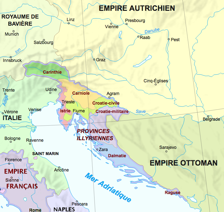Les Provinces Illyriennes (françaises) en 1809