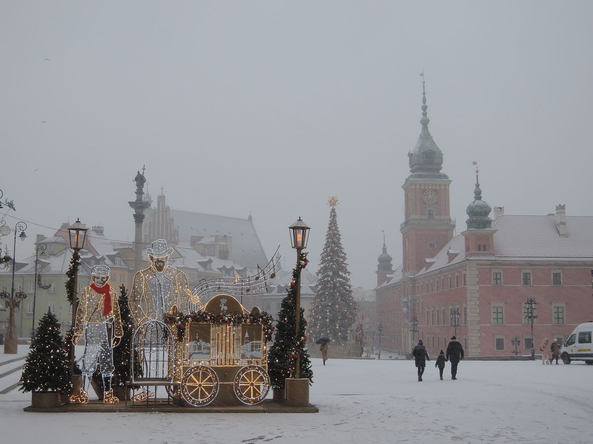 Varsovie sous la neige