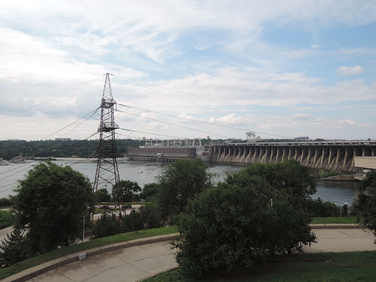 Le barrage de Zaporizhzhya sur le Dniepr