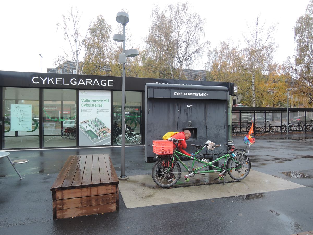 Station de nettoyage pour vélos