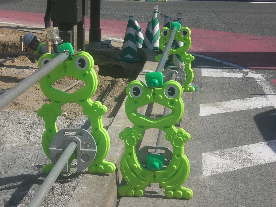 Exemple de jolies barrières de protection à Kitakyshu